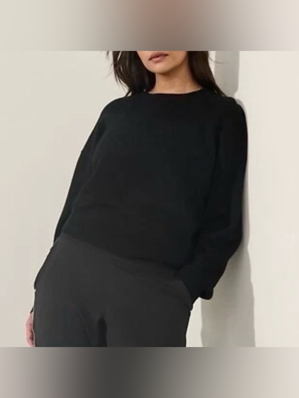 Athleta Black Alpine Crewneck Sweater